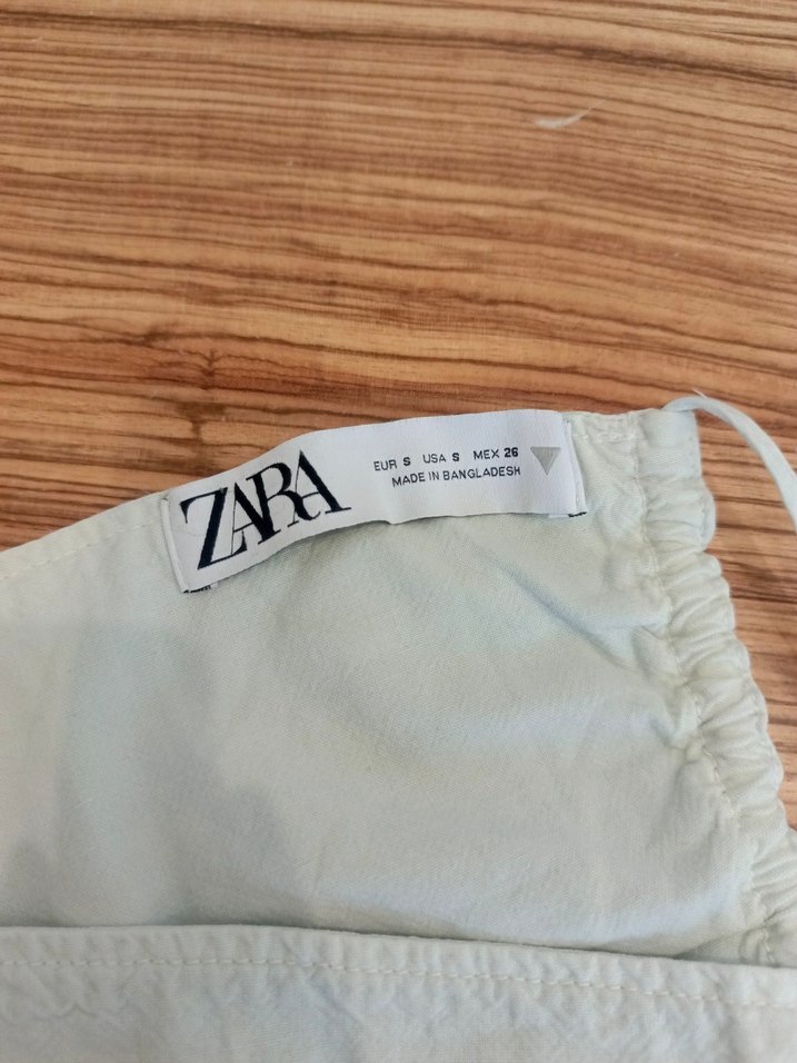 Beyaz Keten Midi Straplez Büstiyer - Görsel 4