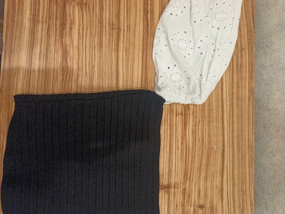 Esnek Nakışlı Triko Straplez Mini Bluz - Görsel 4