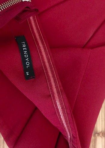 Kırmızı Drapeli Straplez Mini Büstiyer - Görsel 4