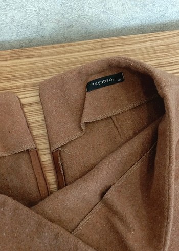 Kahverengi Kürklü Mini Etek - Görsel 4