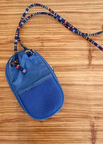 Mavi Elastik Askılı Kadın Çapraz Çanta - Görsel 2