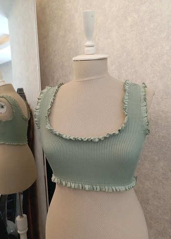 3'lü Bohem Tarzı Kısa Beyaz Kadın Bralet (beyaz sari ve yesil) - Görsel 4