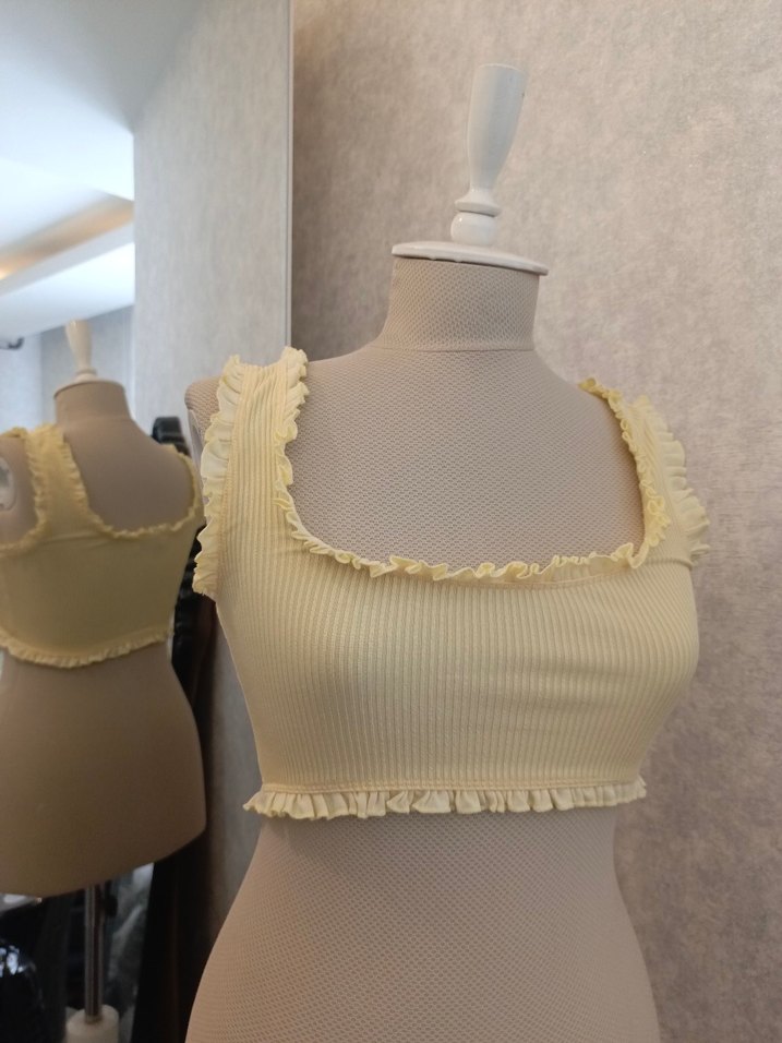 3'lü Bohem Tarzı Kısa Beyaz Kadın Bralet (beyaz sari ve yesil) - Görsel 2