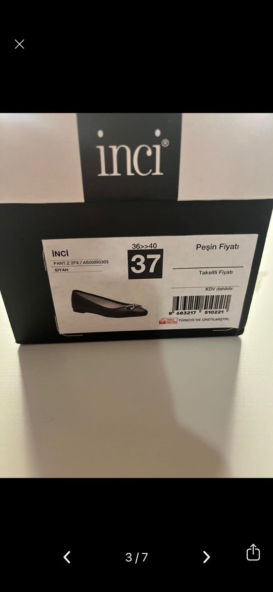 KUTUSUNDA SIFIR İNCİ MARKA TOKALI KADIN SIYAH BABET - Görsel 4