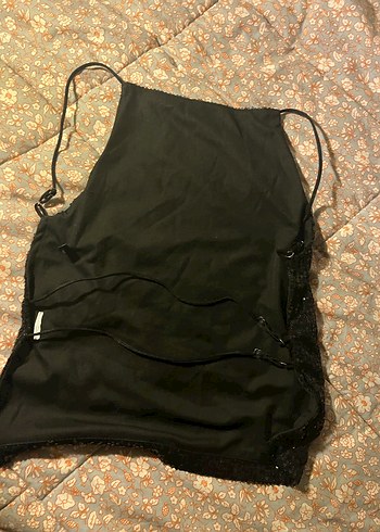 TRENDYOLMILLA Siyah Parlak Sırt dekoltelı crop - Görsel 2