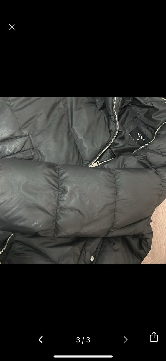 Fermuarlı Siyah Kadın Kışlık Mont - Görsel 3