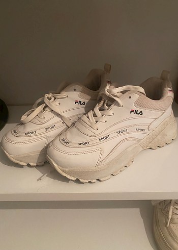 Beyaz Bağcıklı Kadın Spor Ayakkabı - Görsel 2