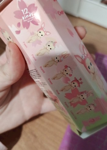 Pastel Pembe Bunny Angel Figür - Görsel 2