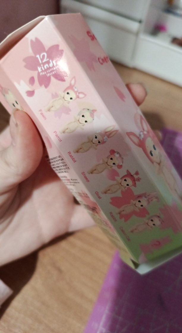 Pastel Pembe Bunny Angel Figür - Görsel 2