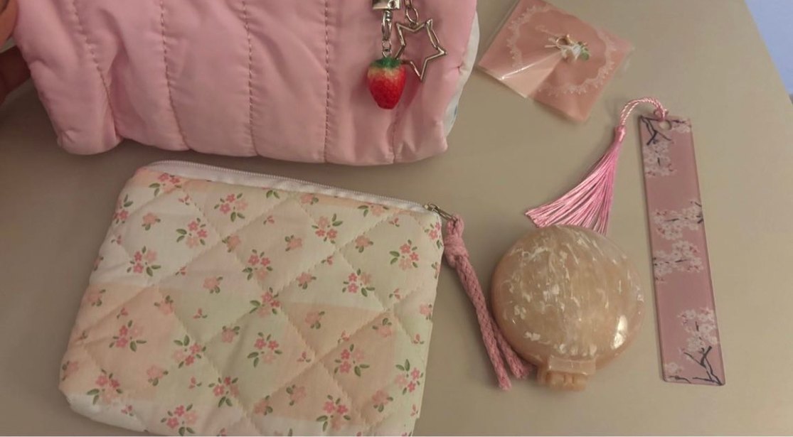 Nakışlı Pembe kalemlik - Görsel 2