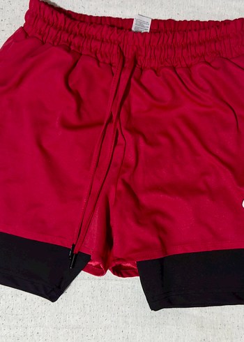 Kırmızı Mini Fit Spor Şort
