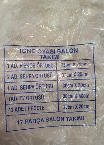 Beden pembe Renk Toz pembe iğne oyası takımı 17 parça