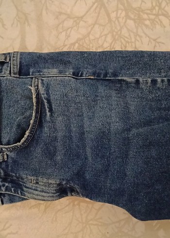 30 Beden Gri Mavi Kadın Denim Jean Pantolon