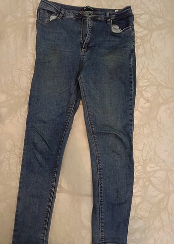 Gri Mavi Kadın Denim Jean Pantolon