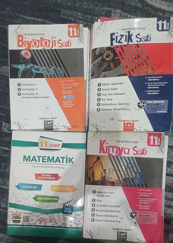 11. Sınıf Fen Bilimleri Seti - Matematik, Fizik, Kimya, Biyoloji