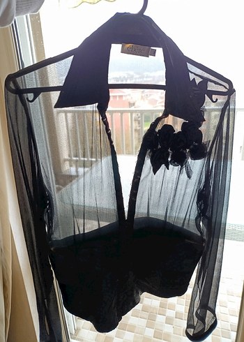 Siyah şık gömlek - Görsel 4