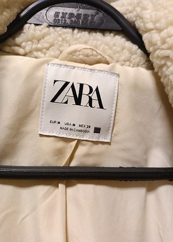 Zara Beyaz Uzun Teddy Kadın Kaban - Görsel 2