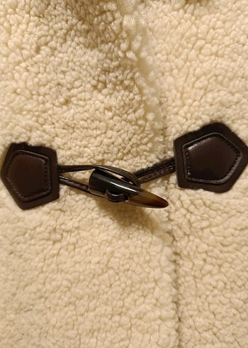 Zara Beyaz Uzun Teddy Kadın Kaban - Görsel 3