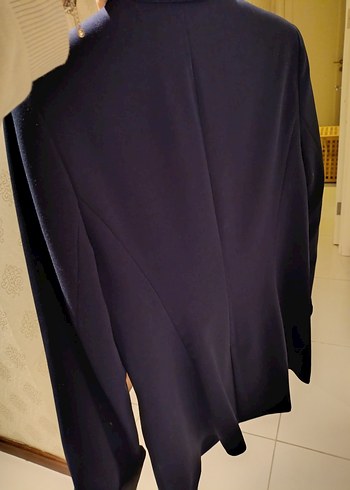 Düğmeli Lacivert Kadın Blazer Ceket - Görsel 6