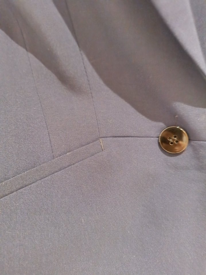 Düğmeli Lacivert Kadın Blazer Ceket - Görsel 3