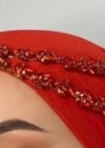  Beden kırmızı Renk Kırmızı Parlak Kristal Taç Tesettür ve Saç aksesuarı