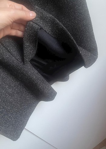 Mango Mango XS Kaşe Kemerli Siyah Ofis Elbisesi