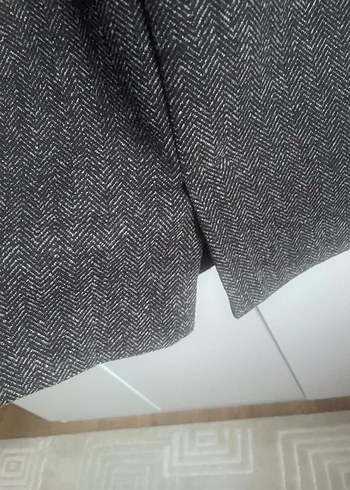 Mango XS Kaşe Kemerli Siyah Ofis Elbisesi - Görsel 5