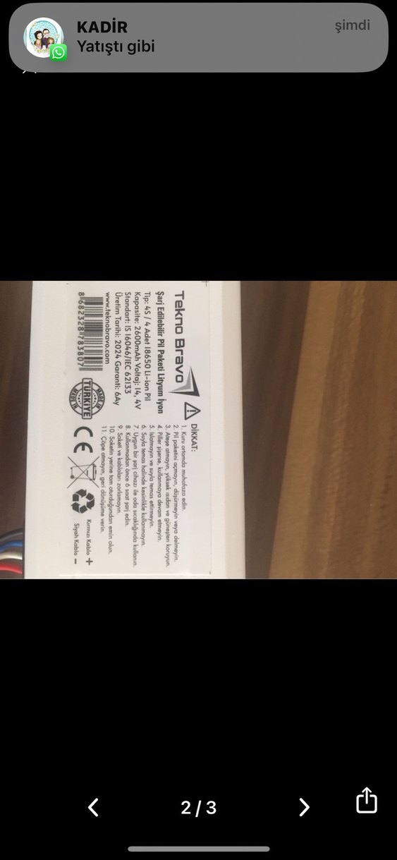 Xiaomi Vacuum Mop 1c Yedek Batarya - Görsel 3