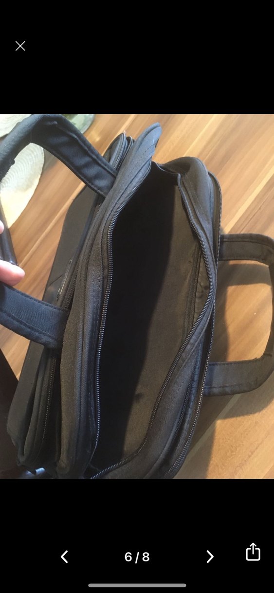 Siyah Fermuarlı Laptop Çantası - Görsel 5