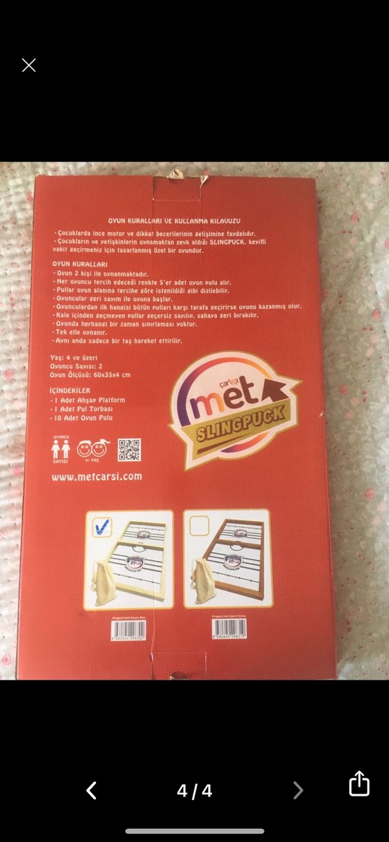 Met Slingpuck Beyaz Oyun Seti - Görsel 4