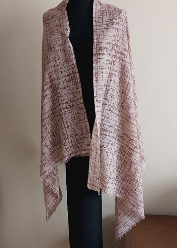 Bej Bohem Tarzı Kadın Şal - Görsel 2