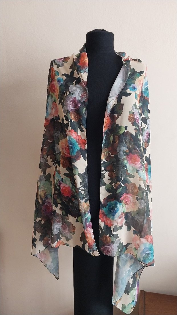 Bohem Çok Renkli İpek Görünümlü Şal - Görsel 2