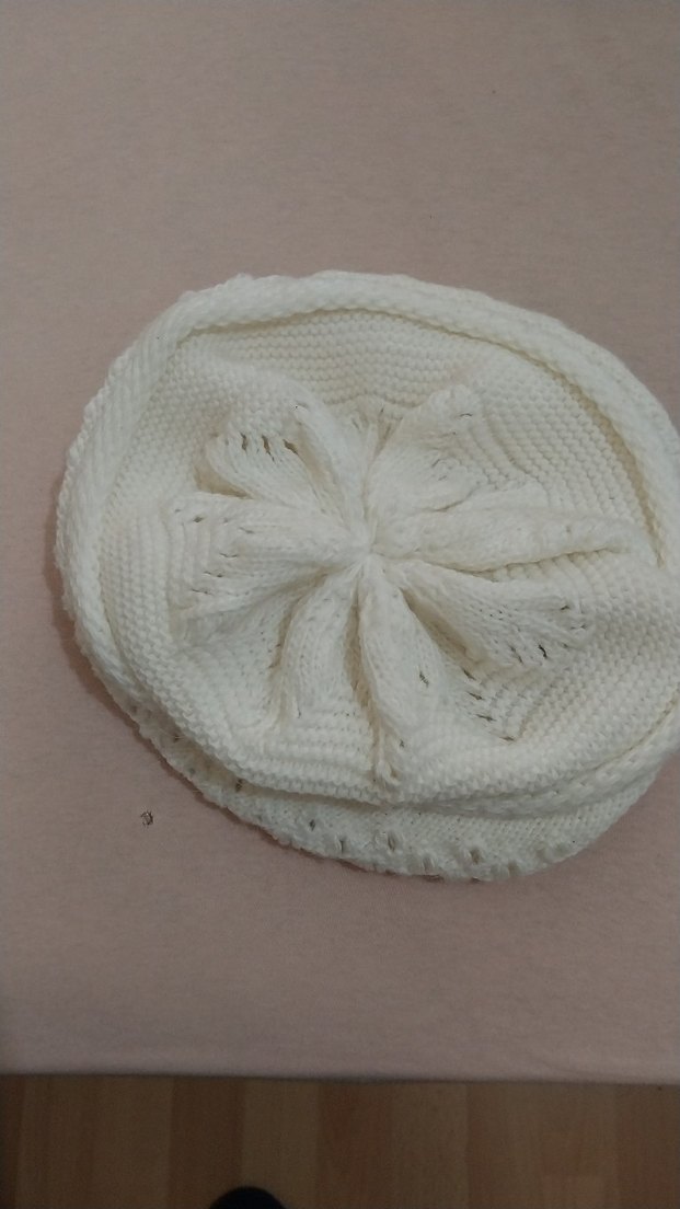 krem renk  Örgü Kadın Bere - Görsel 2