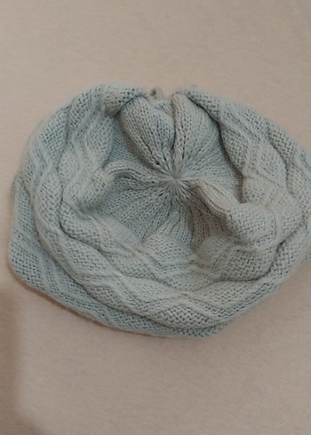 Gri Taşlı Örgü Kadın Bere - Görsel 3