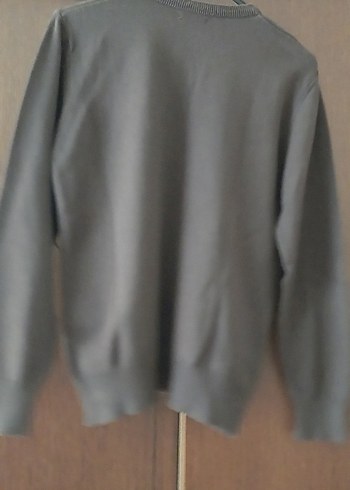 Gri Erkek Triko Sweatshirt - Görsel 2