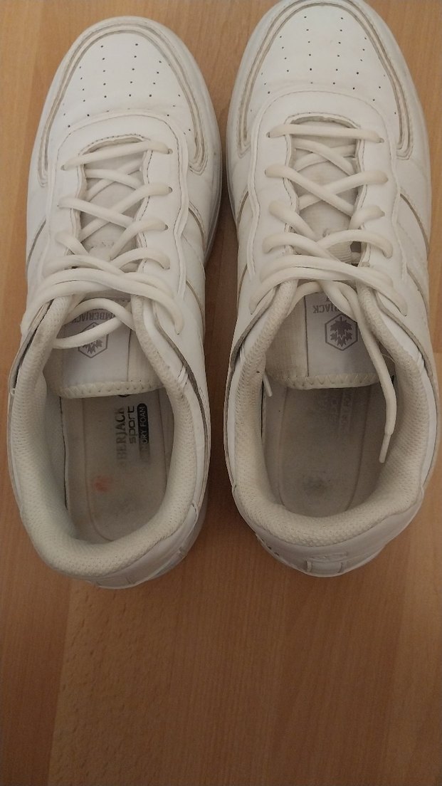 Beyaz Bağcıklı Kadın Spor Ayakkabı - Görsel 2