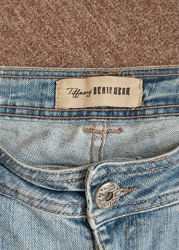 36 Beden Kadın Açık Mavi Bol Kesim Denim Şort