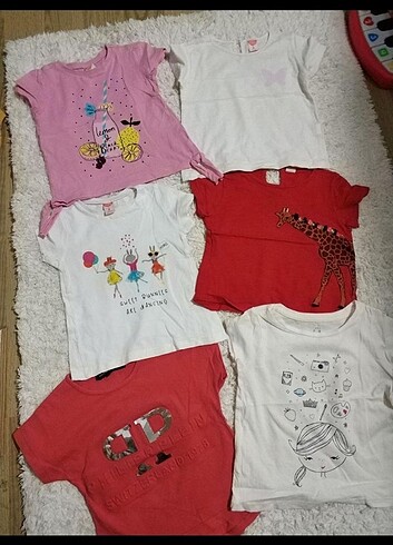 18-24. 24-36 ay kız bebek tişört elbise tulumlar