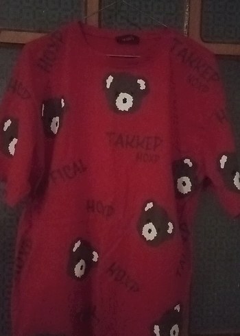 Kırmızı Ayıcık Desenli T-shirt - Görsel 2