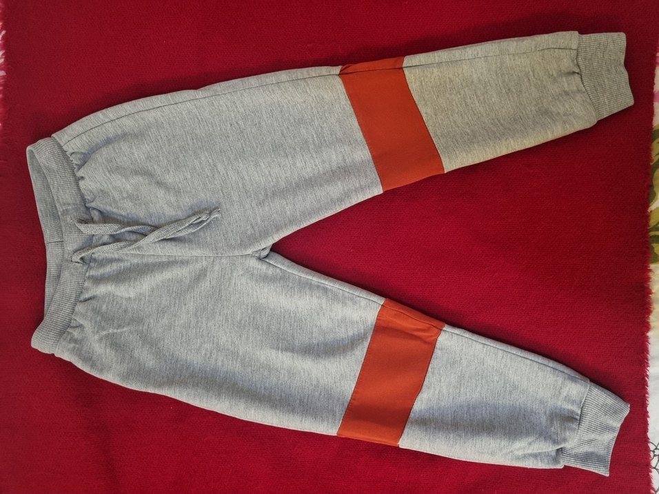 Erkek Çocuk Gri Turuncu Oversize Sweatshirt - Görsel 3