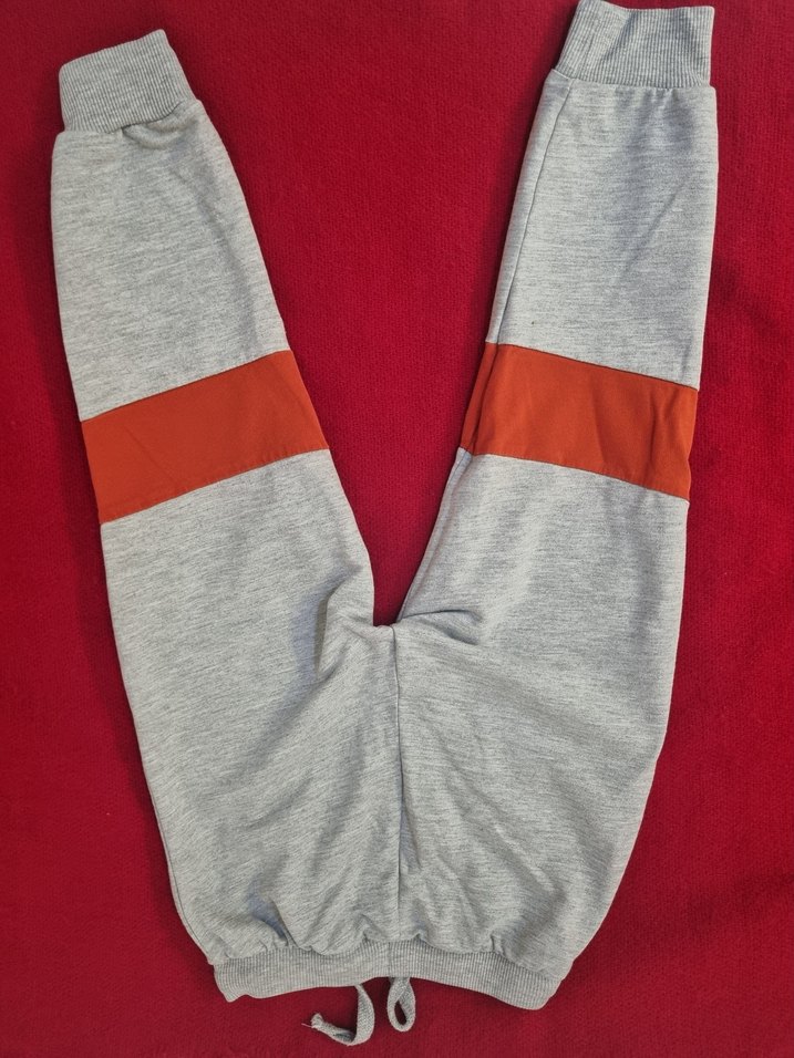 Erkek Çocuk Gri Turuncu Oversize Sweatshirt - Görsel 4