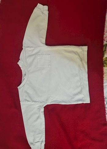 Gri Çizgili Uzun Kollu Hamile Tişörtü - Görsel 2