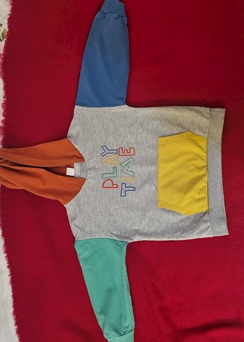 Renkli Kapüşonlu Erkek Çocuk Sweatshirt - Görsel 2