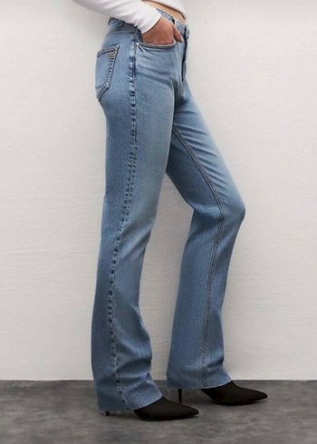 LTB Gri Mavi Batik Desenli Regular Fit Jean