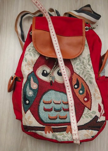 Nakışlı Baykuş Desenli Bohem Sırt Çantası - Görsel 4