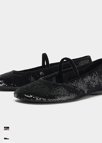 Siyah Yılan Desenli Tokalı Kadın Babet - Görsel 2