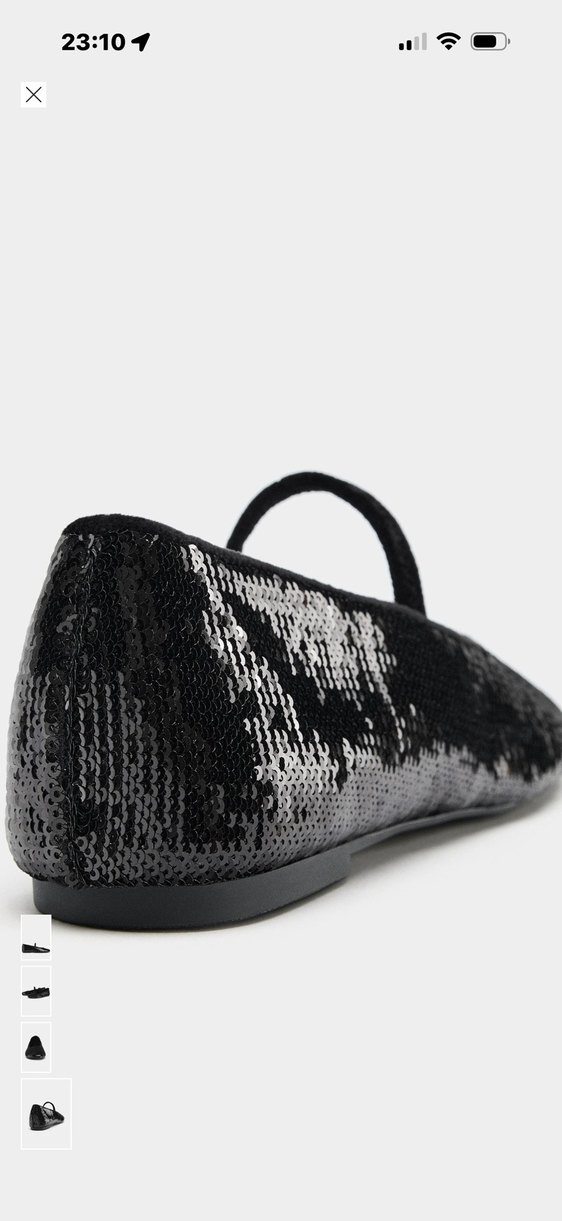 Siyah Yılan Desenli Tokalı Kadın Babet - Görsel 3