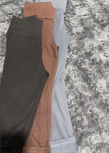 Kadın Triko Normal Boy Tayt 3'lü Set - Görsel 3