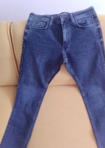 Gri Erkek Denim Jean Pantolon