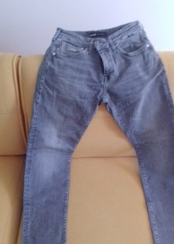 Gri Erkek Denim Pantolon Regular Fit